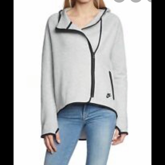 Nike Tech Full Zip Cape Hoodie Gray - Picture 7 of 7